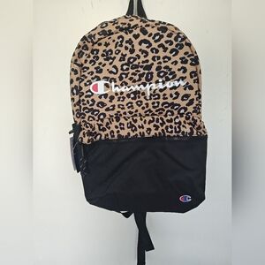 Champion Leopard Print & Black Backpack